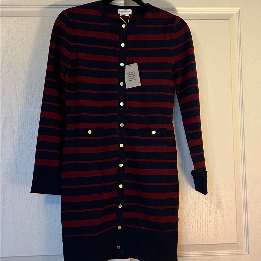 NWT Navy and Red Striped Dress size Medium